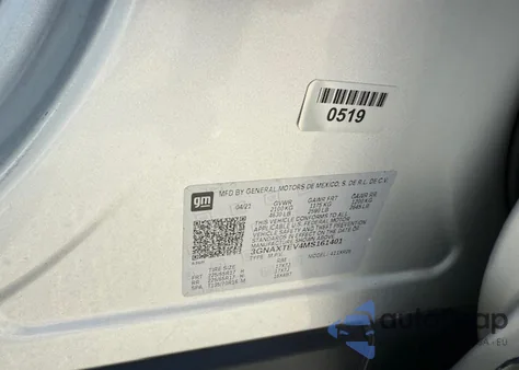 2021 Chevrolet Equinox Lt из США, поврежденный, VIN 3GNAXTEV4MS161401